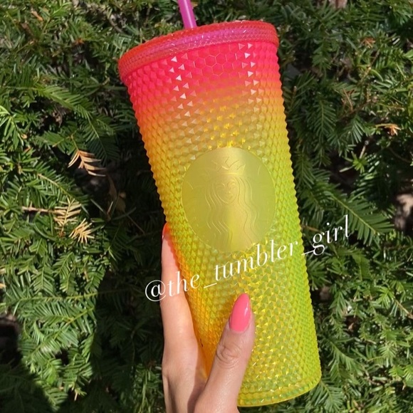 Starbucks Other - 💛LIMITED 💛Starbucks Taiwan Sunset Gradient Red Yellow Ombré Studded Tumbler